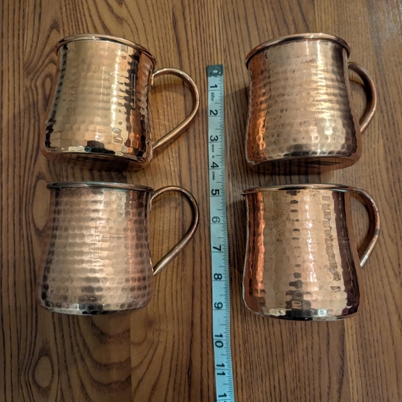 Williams Sonoma Copper Mugs Set Of 4 - Picture 4 of 5